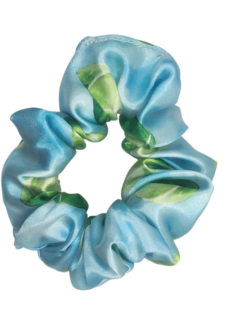 Satin Hair Scrunchie Tennis Print